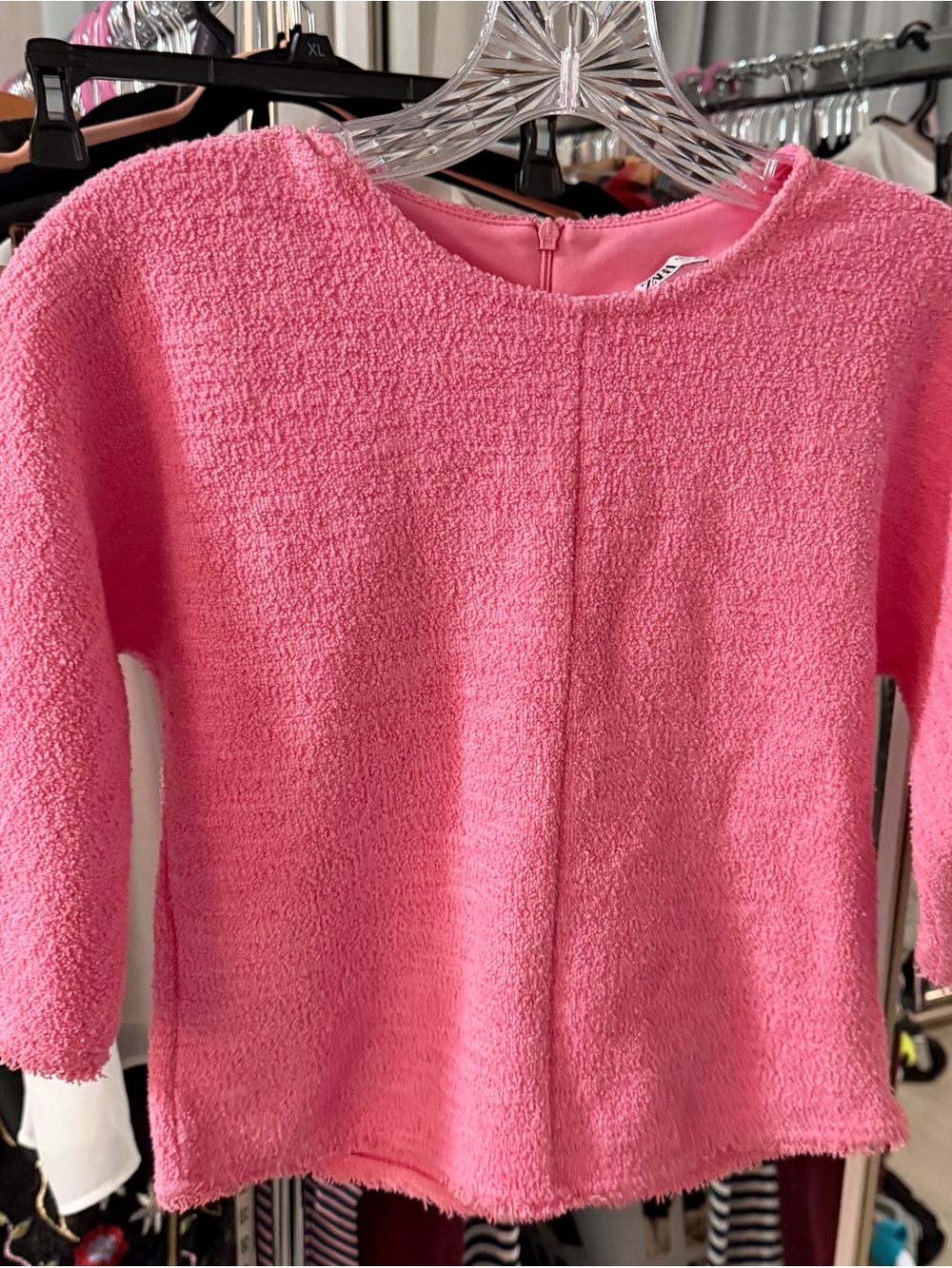 Zara Pink Plush women’s Top